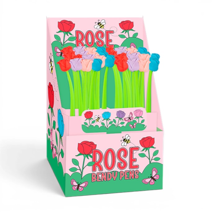 Wholesale Rose Bendy Pens CDU | Wholesale Direct