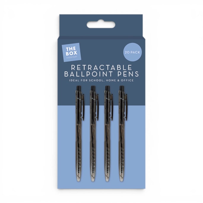 Wholesale Retractable Ballpoint Pens 20pk | Wholesale Direct