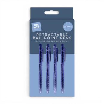 Wholesale Retractable Ballpoint Pens 20pk | Wholesale Direct