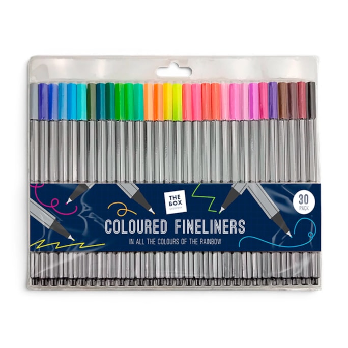 Wholesale Assorted Coloured Fineliners 30pk | Wholesale Direct