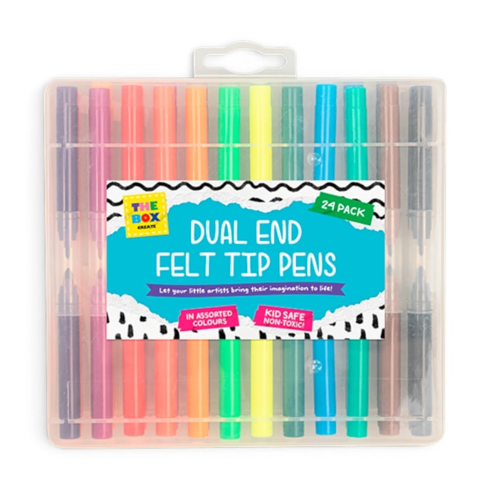 Wholesale Dual End Felt Tip Pens 24pk | Wholesale Direct