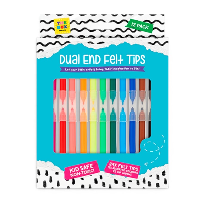 Wholesale Dual End Felt Tip Pens 12pk | Wholesale Direct