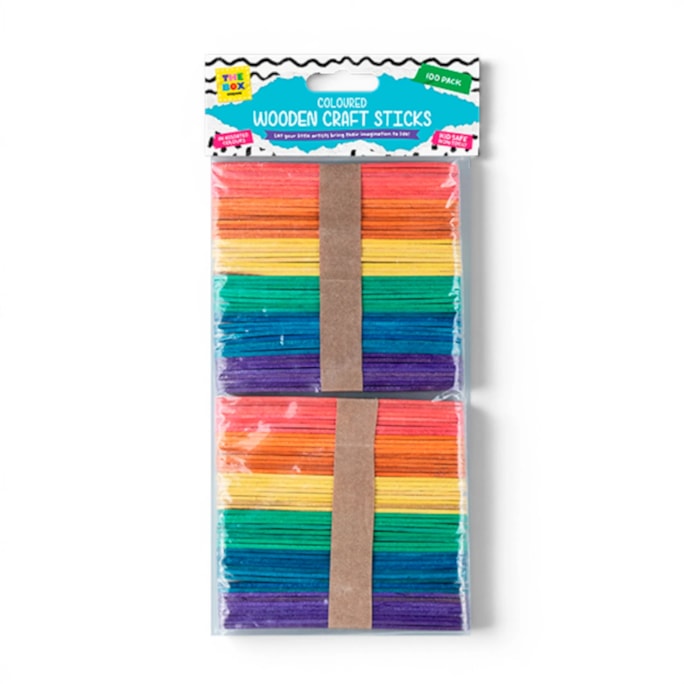 Wholesale Coloured Wooden Craft Sticks 100pk | Wholesale Direct Wholesale Coloured Wooden Craft Sticks 100pk | Wholesale Direct