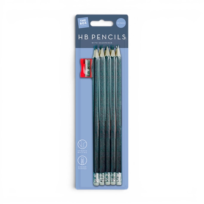 Wholesale HB Pencils & Sharpener - 10 Pack | Wholesale Direct Wholesale HB Pencils & Sharpener - 10 Pack | Wholesale Direct