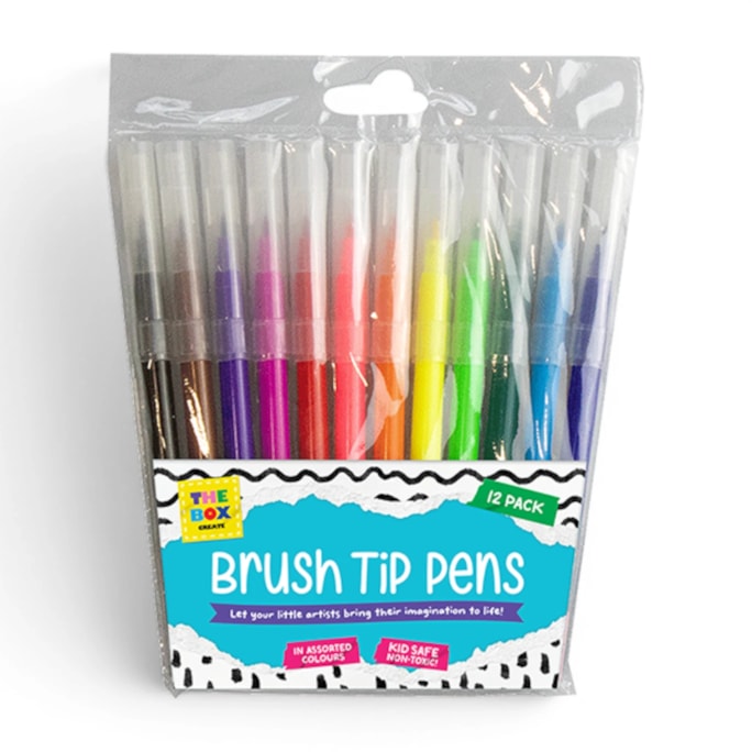 Wholesale Fibre Tip Brush Pens 12pk | Wholesale Direct