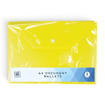 Wholesale A4 Document Wallets - 2 Pack | Wholesale Direct