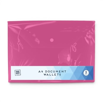 Wholesale A4 Document Wallets - 2 Pack | Wholesale Direct