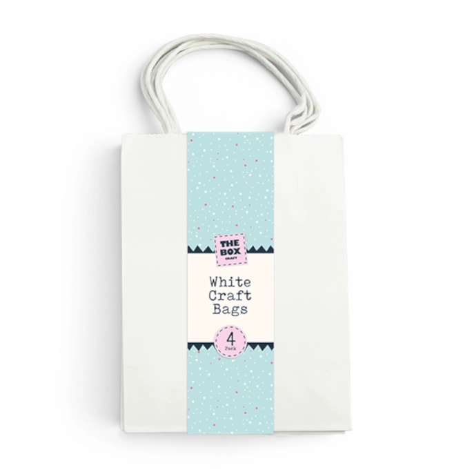 Wholesale White Craft Bags 4pk | Wholesale Direct