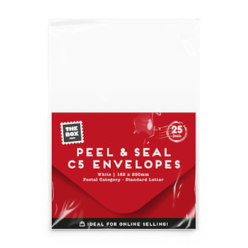 Wholesale White C5 peel & seal envelope 25 pack | Wholesale Direct