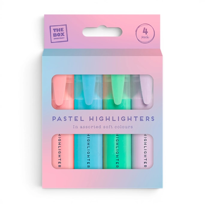 Wholesale Pastel Highlighters 4pk | Wholesale Direct