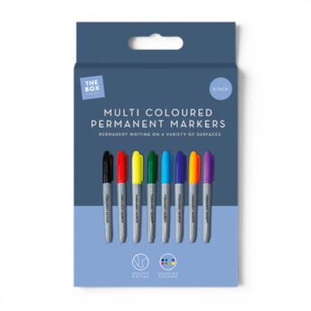 Wholesale Multicoloured Permanent Markers 8pk | Wholesale Direct