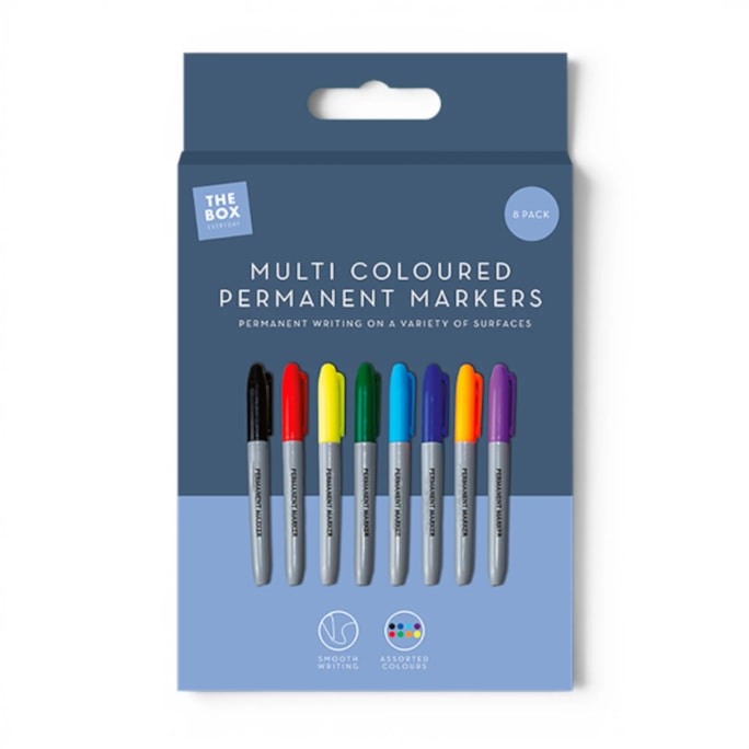 Wholesale Multicoloured Permanent Markers 8pk | Wholesale Direct