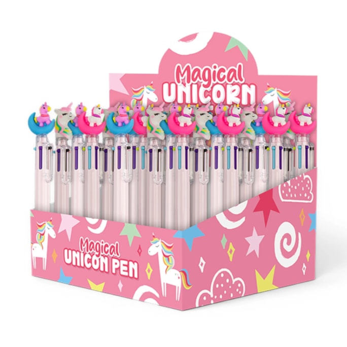 Wholesale Unicorn Novelty 6 Colour Ballpoint Pen CDU | Wholesale Direct