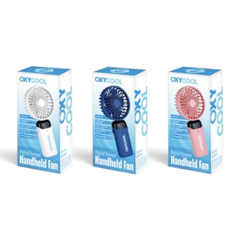 Wholesale Digital Screen Handheld Fan with Phone Stand 24cm CDU | Wholesale Direct