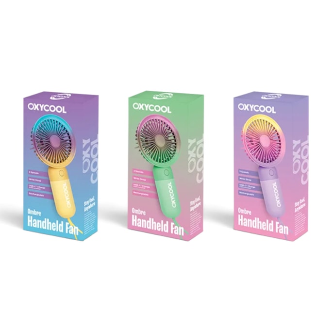 Wholesale Ombre Handheld Fan 17.5cm CDU | Wholesale Direct