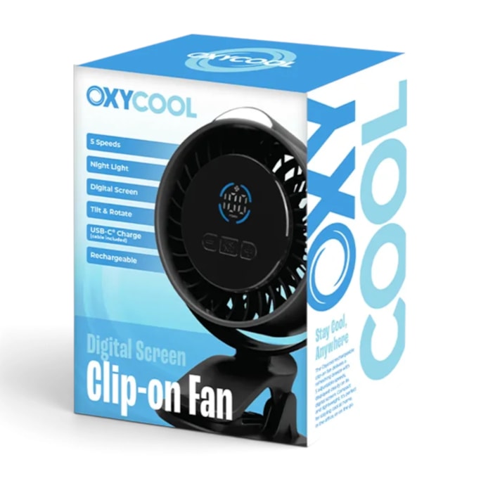 Wholesale Digital Screen Clip on Fan 18cm CDU | Wholesale Direct