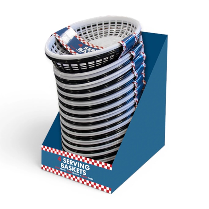 Wholesale BBQ Serving Baskets 4 Pack in CDU | Wholesale Direct