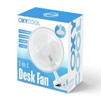 Wholesale 6" 2 in 1 Desk/Clip Fan | Wholesale Direct