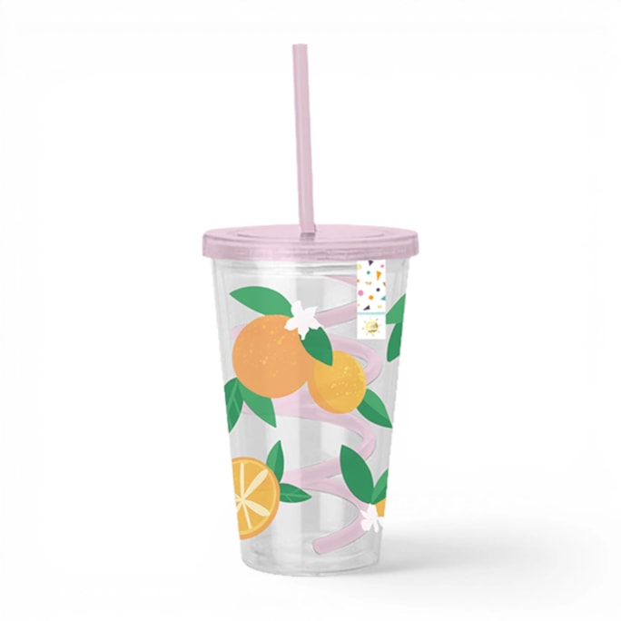 Wholesale Summer Party Fruit Cup & Swirly Straw | Wholesale Direct