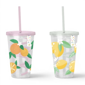 Wholesale Summer Party Fruit Cup & Swirly Straw | Wholesale Direct Wholesale Summer Party Fruit Cup & Swirly Straw | Wholesale Direct