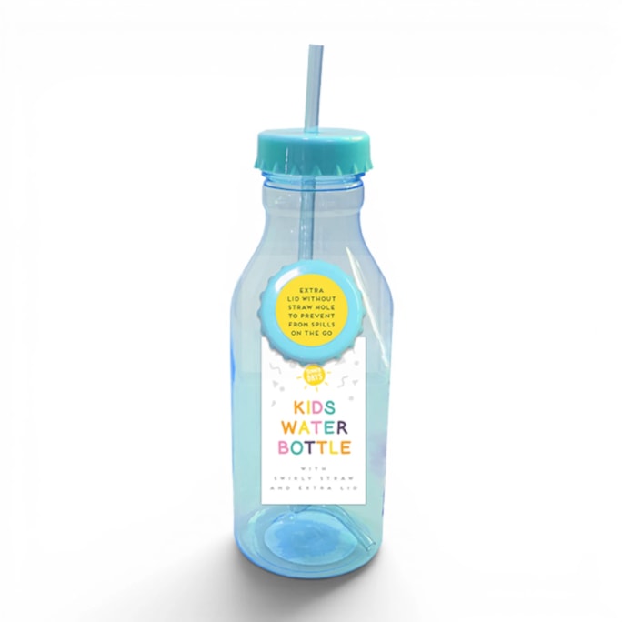 Wholesale Kid's Water Bottle With Swirly Straw 550ml | Wholesale Direct