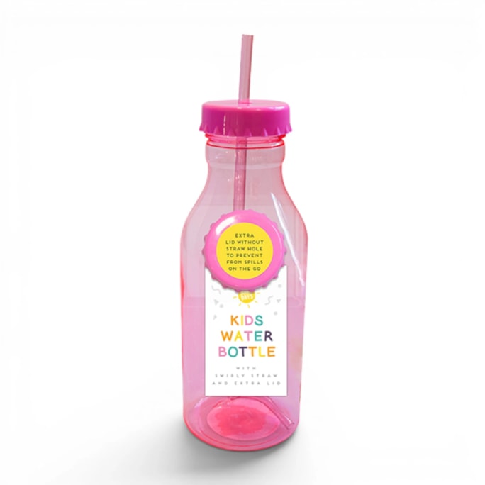 Wholesale Kid's Water Bottle With Swirly Straw 550ml | Wholesale Direct