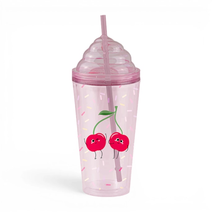 Wholesale Ice Cream Double Wall Tumbler With Straw | Wholesale Direct Wholesale Ice Cream Double Wall Tumbler With Straw | Wholesale Direct