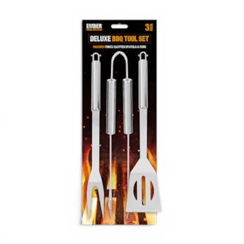 Wholesale BBQ Deluxe Stainless Steel Tool Set 3 Pieces | Wholesale Direct