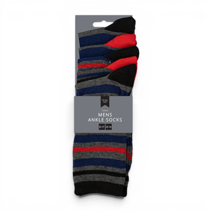 Wholesale Mens Stripe Ankle Socks 5 Pairs | Wholesale Direct Wholesale Mens Stripe Ankle Socks 5 Pairs | Wholesale Direct