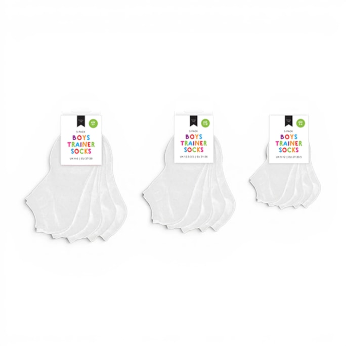 Wholesale Boys Plain Trainer Socks 5pk | Wholesale Direct Wholesale Boys Plain Trainer Socks 5pk | Wholesale Direct