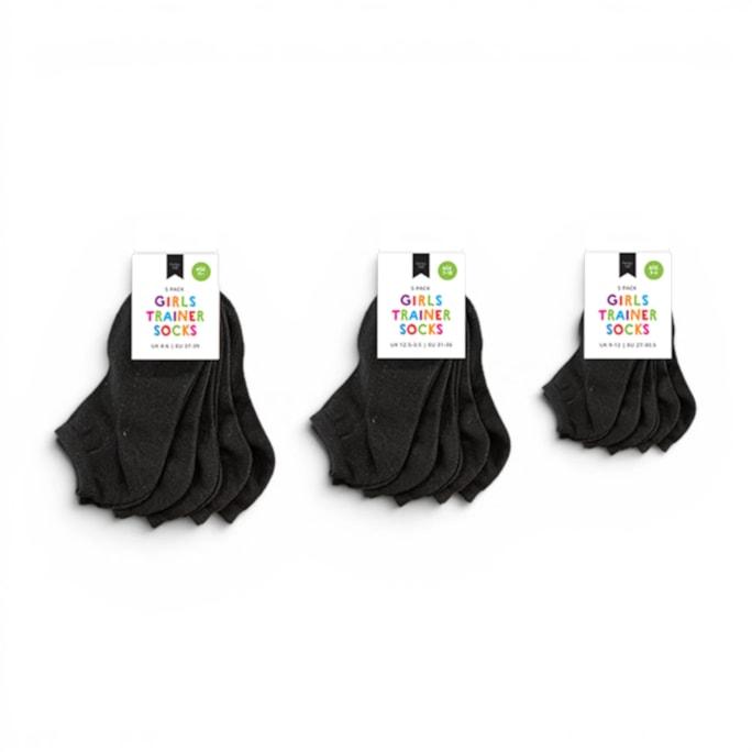 Wholesale Girls Plain Trainer Socks 5pk | Wholesale Direct Wholesale Girls Plain Trainer Socks 5pk | Wholesale Direct