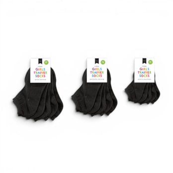 Wholesale Girls Plain Trainer Socks 5pk | Wholesale Direct