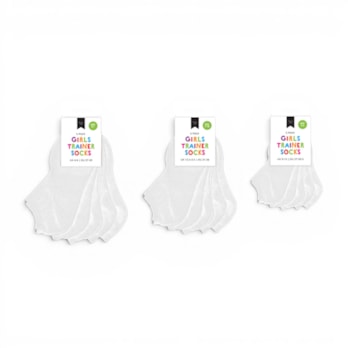 Wholesale Girls Plain Trainer Socks 5pk | Wholesale Direct