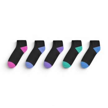 Wholesale Ladies Black Trainer Socks 5pk | Wholesale Direct
