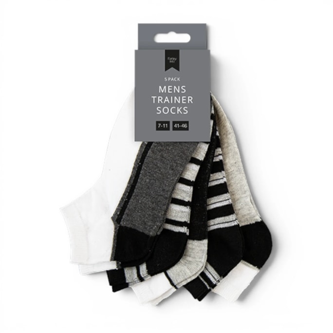 Wholesale Men's Stripe Trainer Socks 5pk | Wholesale Direct