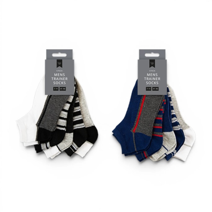 Wholesale Men's Stripe Trainer Socks 5pk | Wholesale Direct Wholesale Men's Stripe Trainer Socks 5pk | Wholesale Direct
