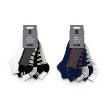 Wholesale Men's Stripe Trainer Socks 5pk | Wholesale Direct