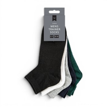 Wholesale Mens Plain Trainer Socks 5pk | Wholesale Direct