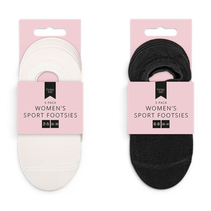 Wholesale Ladies Footsies 5pk | Wholesale Direct