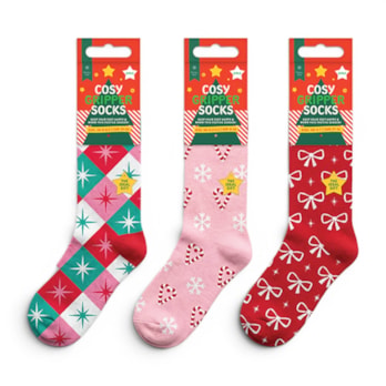 Wholesale Girls Printed Novelty Cosy Socks with Grippers | Wholesale Direct
