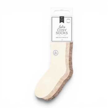 Wholesale Ladies Cosy Socks 3pk | Wholesale Direct