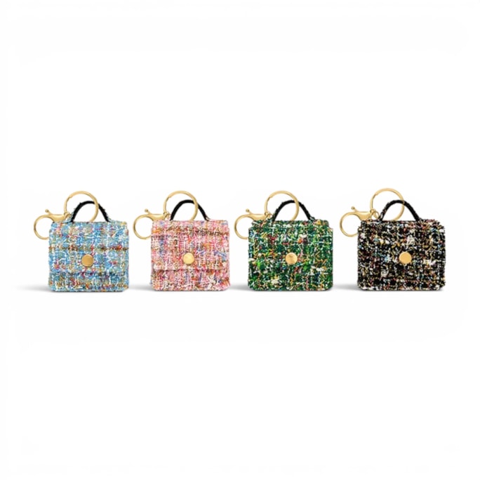 Wholesale Luxury Tweed Bag Keyring CDU | Wholesale Direct