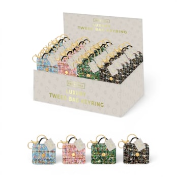 Wholesale Luxury Tweed Bag Keyring CDU | Wholesale Direct