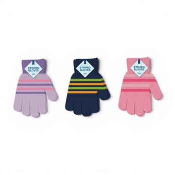 Wholesale Kids Striped Magic Gloves | Wholesale Direct