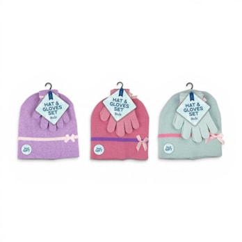 Wholesale Girls Beanie Hat & Gloves Set | Wholesale Direct