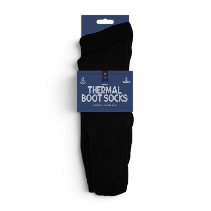 Wholesale Mens Thermal Boot Socks 2 Pairs | Wholesale Direct
