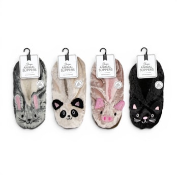 Wholesale Ladies Sherpa Animal Slippers | Wholesale Direct