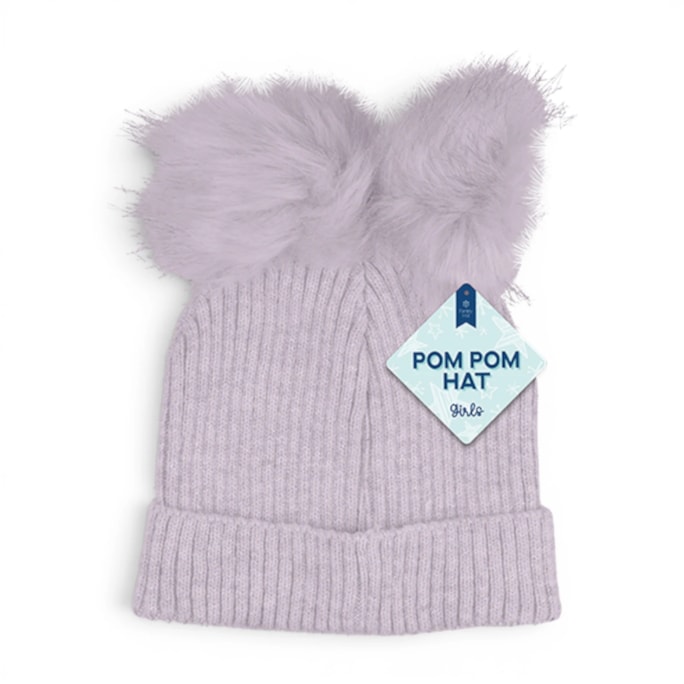 Wholesale Girls Pom Pom Hat With Metallic Thread | Wholesale Direct