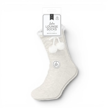 Wholesale Ladies Chenille Cable Lounge Socks with Grippers | Wholesale Direct