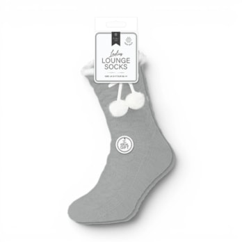 Wholesale Ladies Chenille Cable Lounge Socks with Grippers | Wholesale Direct
